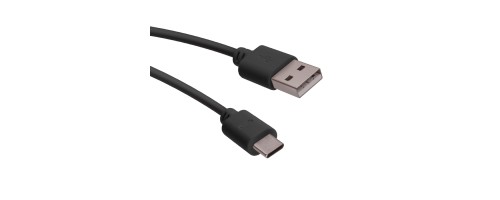 OEM USB-A USB-C cable 1m black for charging
